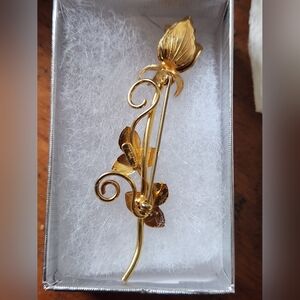 Bond Boyd Gold Fill Rose Brooch